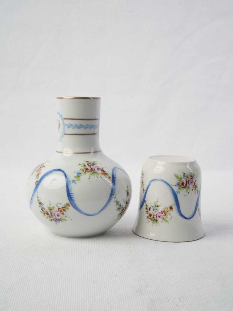 Elegant gilded faience tumbler set  