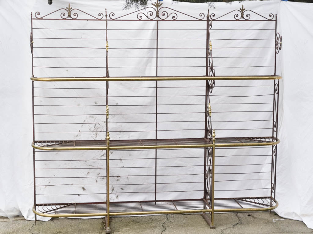 Elegant brass accented shelf