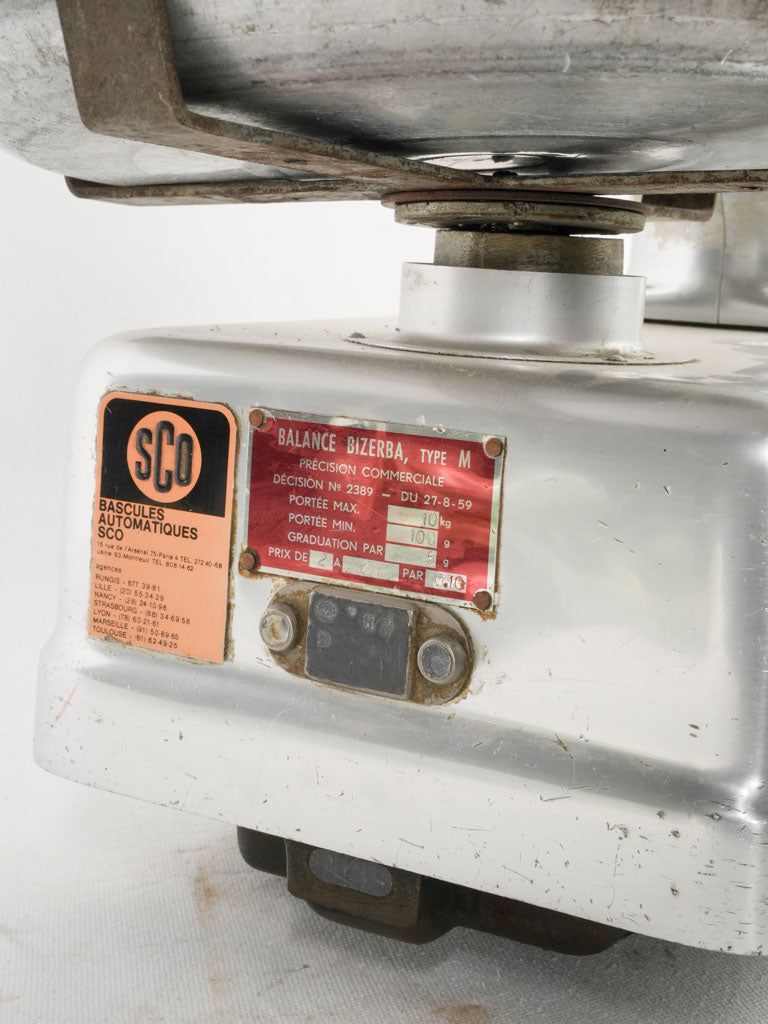 Nostalgic 1960s aluminum industrial scale