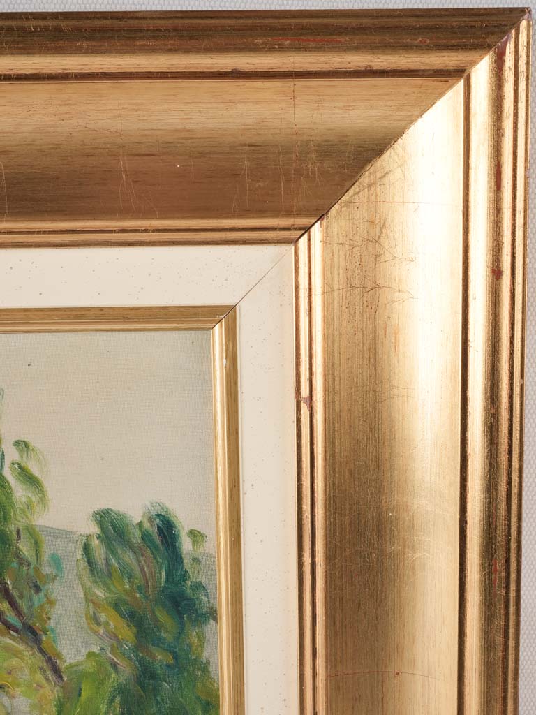 Vintage landscape painting - Provencal farmhouse 23¾" x 20½"