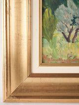 Vintage landscape painting - Provencal farmhouse 23¾" x 20½"
