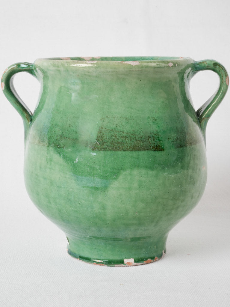 Aged French glazed pottery vase
