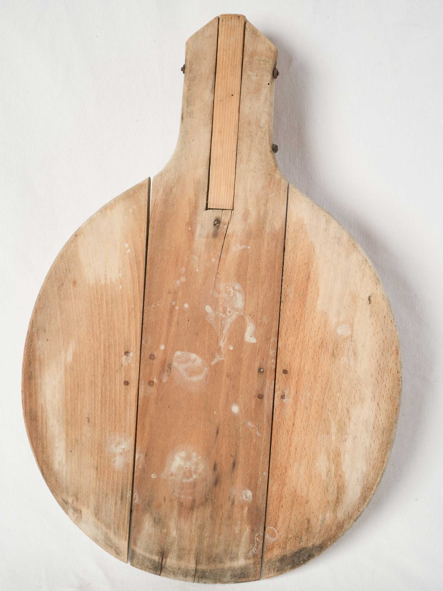Vintage Wooden Pizza Peel with Top Handle from Chanteduc
