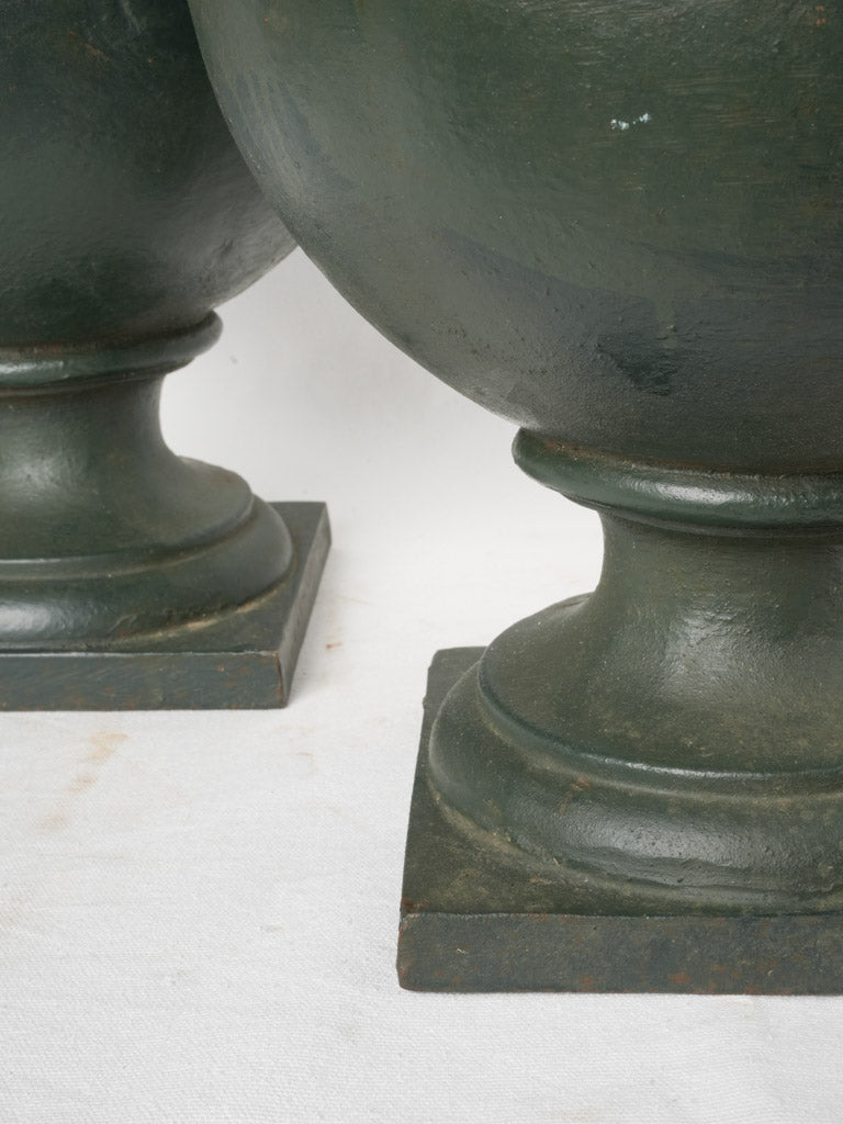 Timeless cast iron patio urns