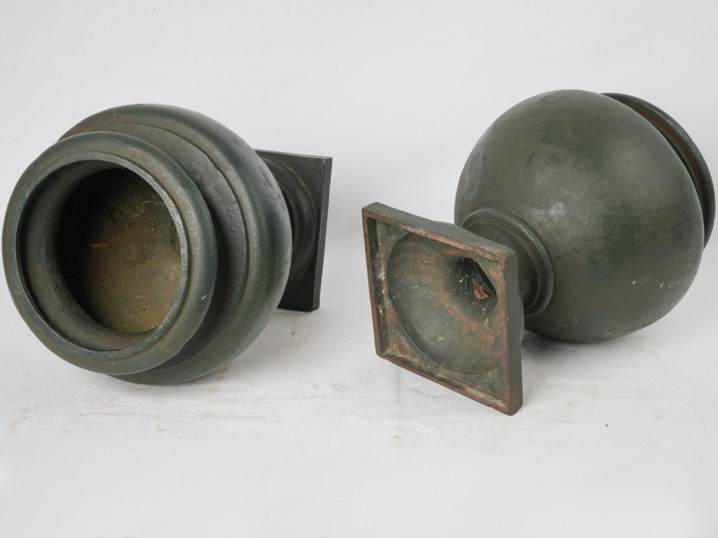 Distinctive bronze cast iron planters