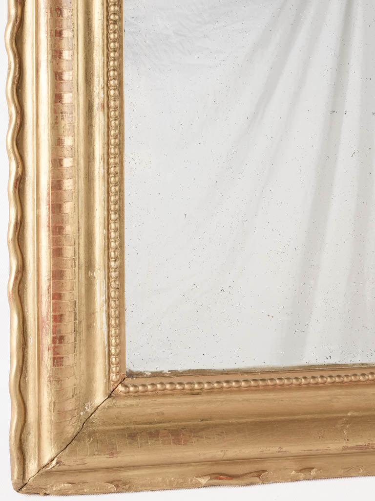Antique Louis Philippe mirror w/ gold frame & pearl 33¾ x 24¾