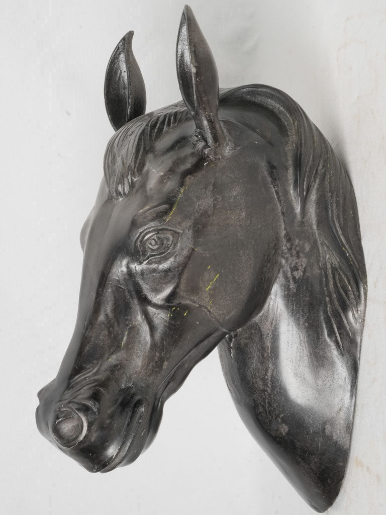 Contemporary sleek aluminum sculpture head
