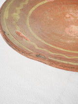 Traditional ocher glazed footed bowl