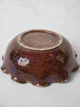 Glazed ceramic rustic fruit bowl