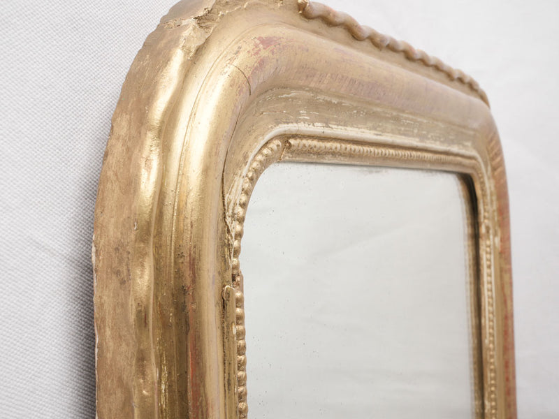 Antique Louis Philippe mirror w/ gold frame & pearl 33¾" x 24¾"