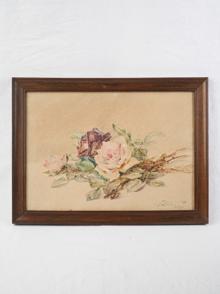 Muted early 20th-century French watercolor