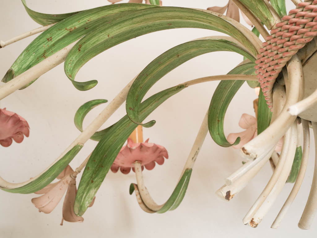 Decorative metal floral chandelier