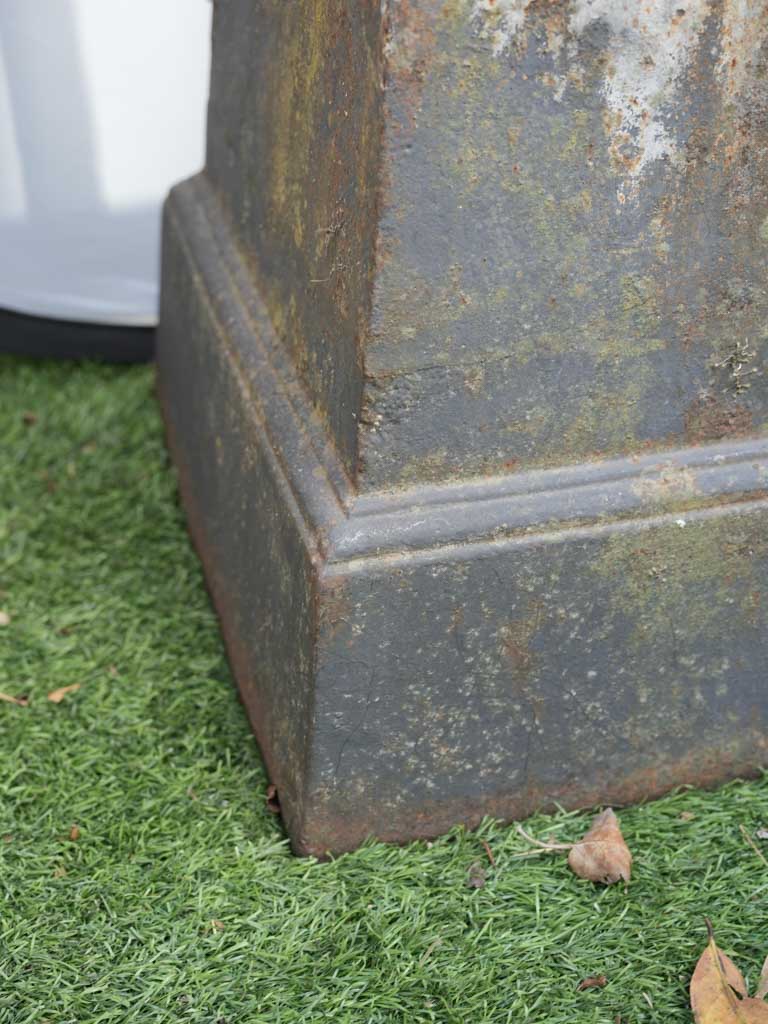 Mounted antique iron French planter  
