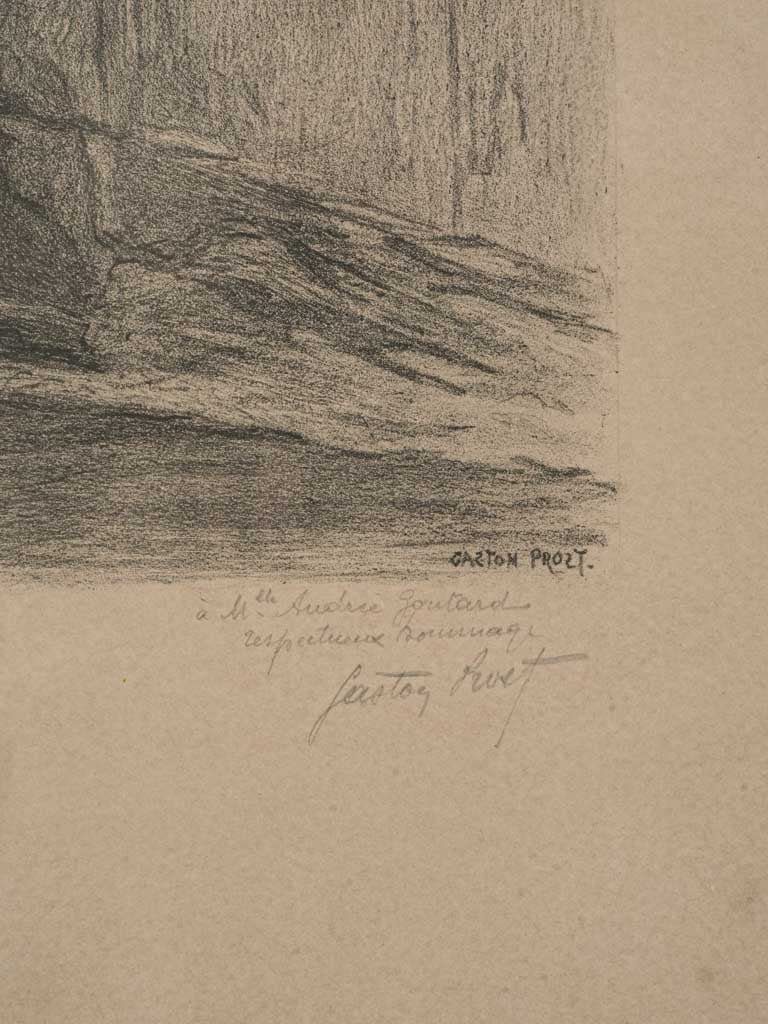 Timeless Provence scene engraving  