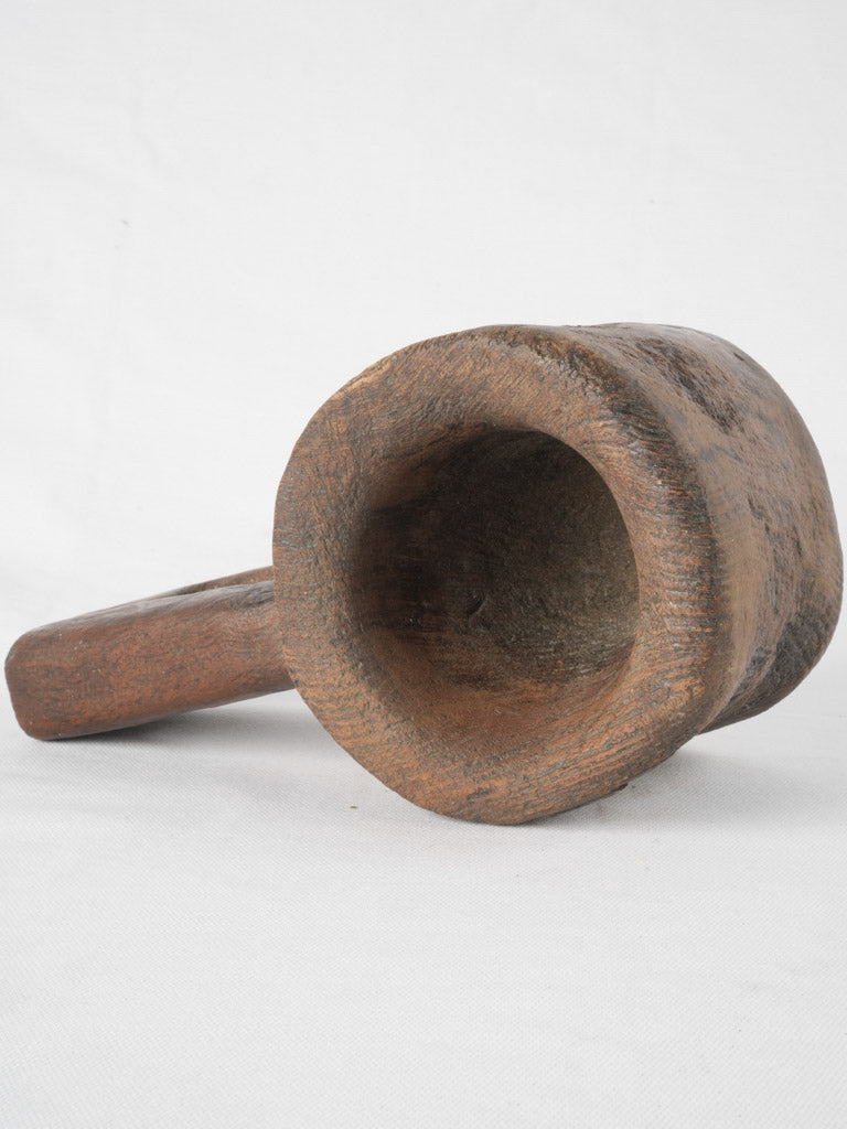 Hand-carved ashwood pesto mortar