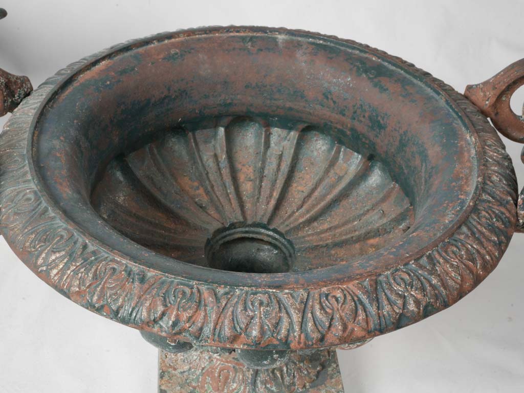 Large wrought iron planters  