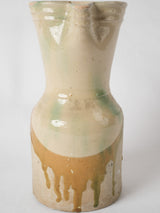 French yellow drip glaze antique pitcher