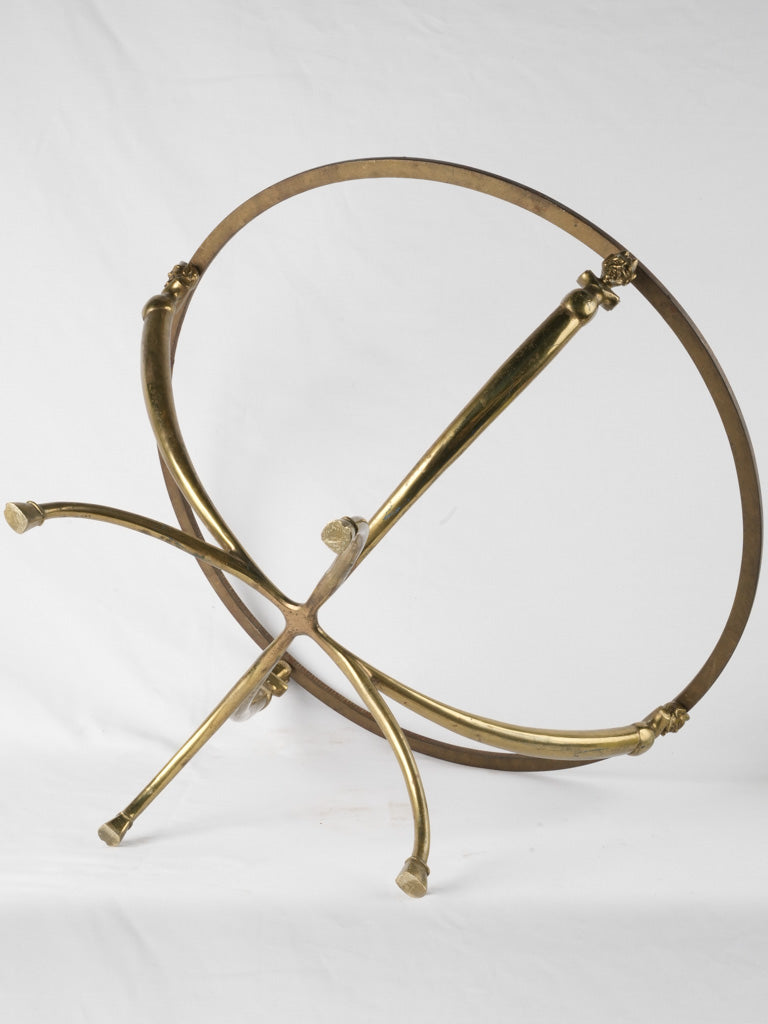 Regal brass table base with hooves