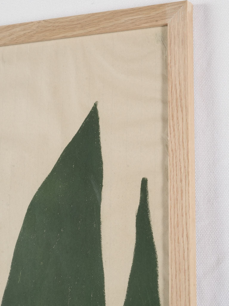 Textured abstract plant painting