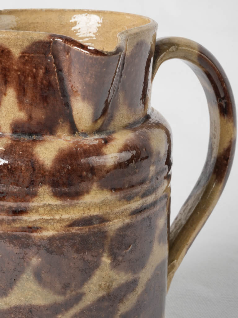 Aged French stoneware coffee pot