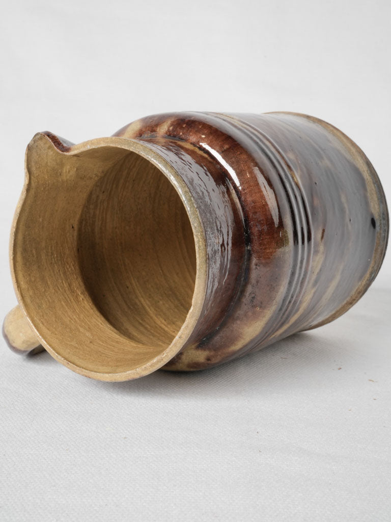 Handcrafted mottled clay coffee pot