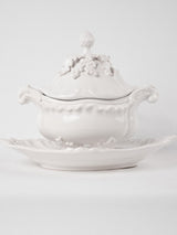 Moustiers soup tureen and platter - white