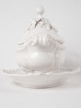 Moustiers soup tureen and platter - white