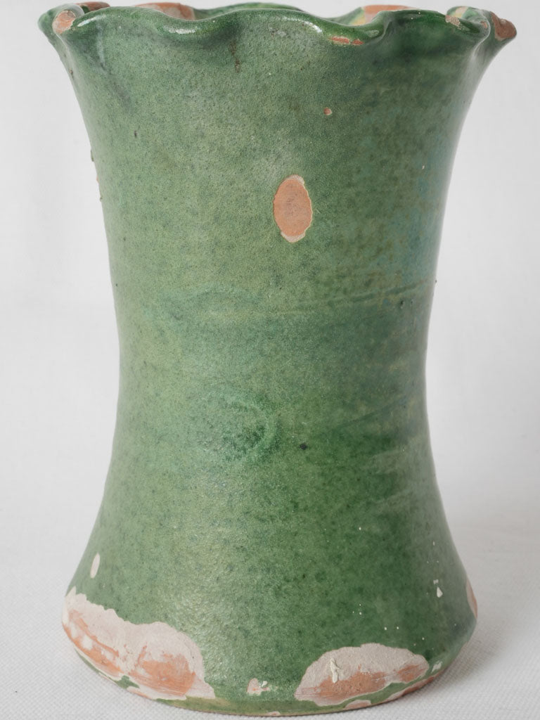 Aged French Green Home Vase