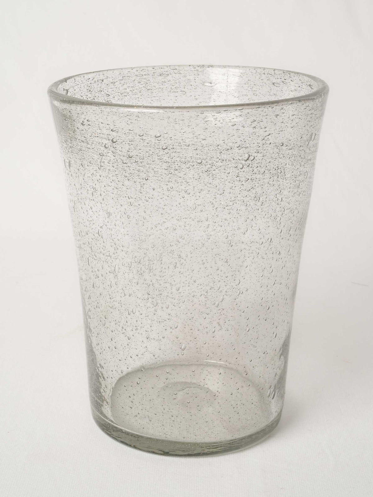 Large Vintage French Bubble Glass Vase