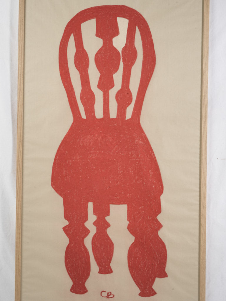 Whimsical silhouette pastel painting