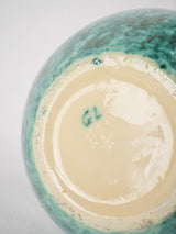 Saint Radegonde vase - turquoise & cream 9¾"