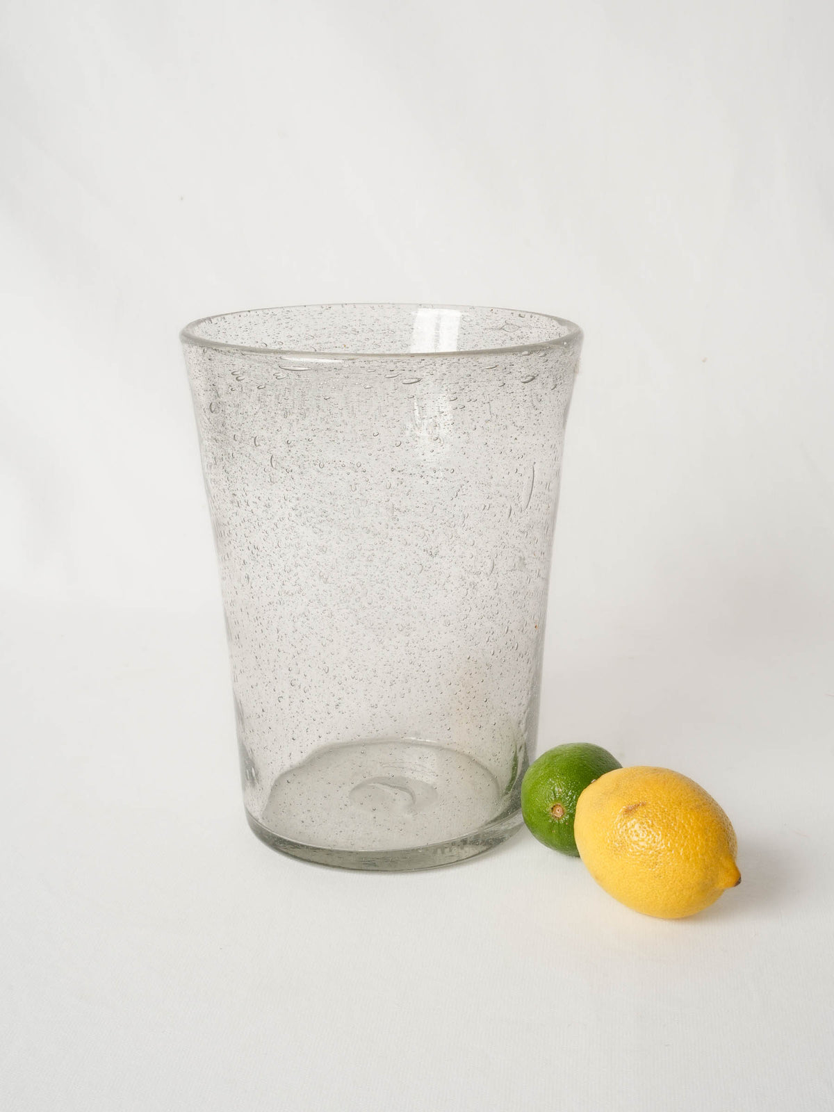 Large Vintage French Bubble Glass Vase