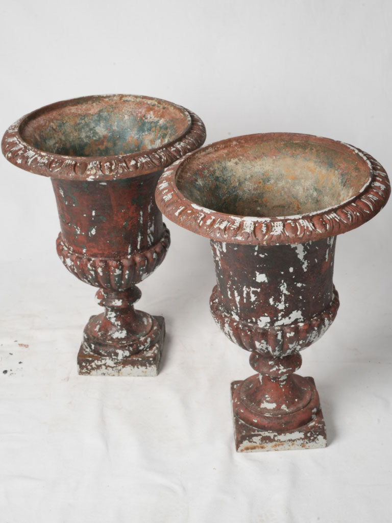 Classic elegant cast-iron urns  