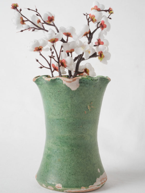 Antique Ceramic Scalloped Vase