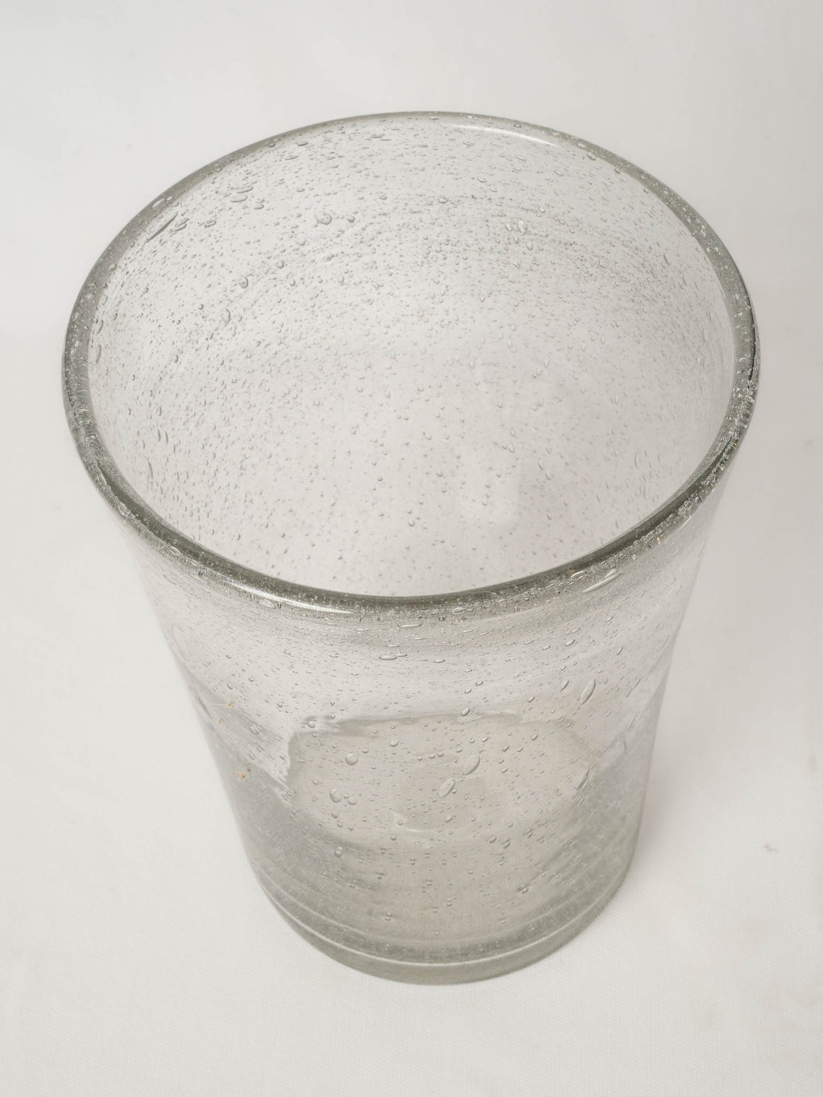 Large Vintage French Bubble Glass Vase