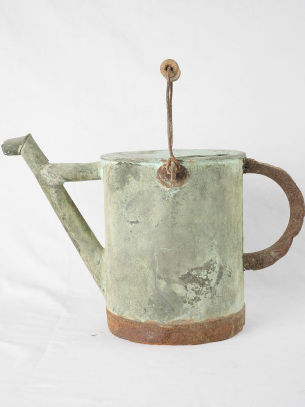 19th Century French Watering Can w/ Verdigris Patina