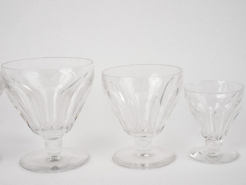 Sophisticated Baccarat liquor glass ensemble