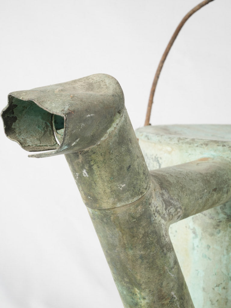 Nineteenth-century weathered copper vessel