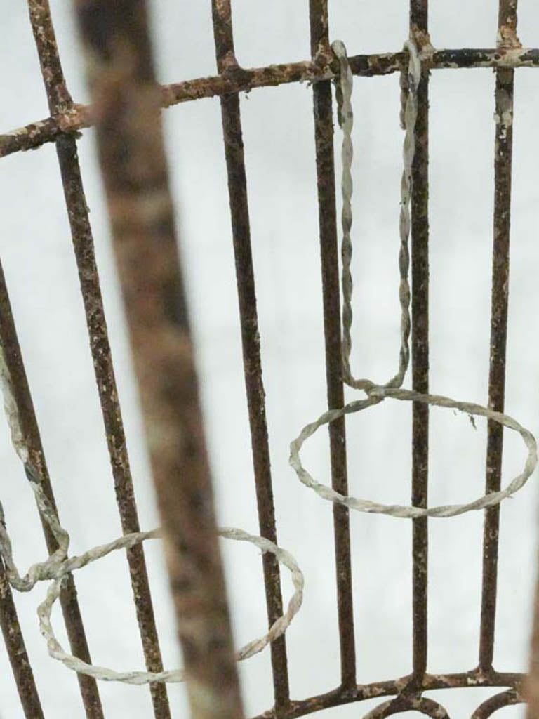Tapered silhouette old white birdcage  