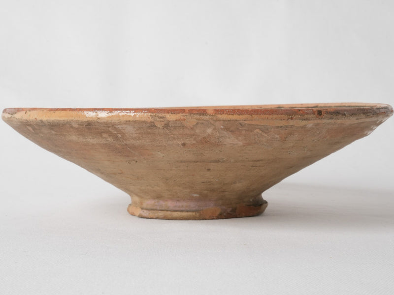 Vintage terracotta footed fruit display bowl