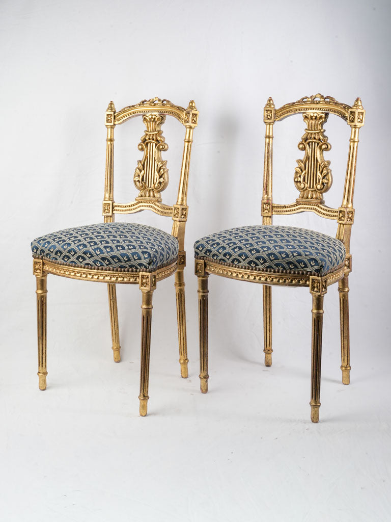 Pair of Napoleon III Style Giltwood Salon Chairs - 35½"x 17¼"