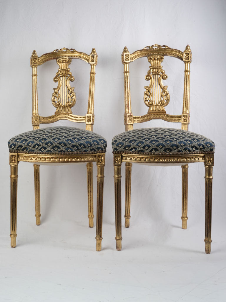 Vintage neoclassical giltwood chairs
