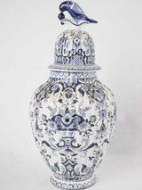 Large blue & white Delft style lidded jar 19¼"