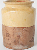 Glazed brown-ochre vintage pot