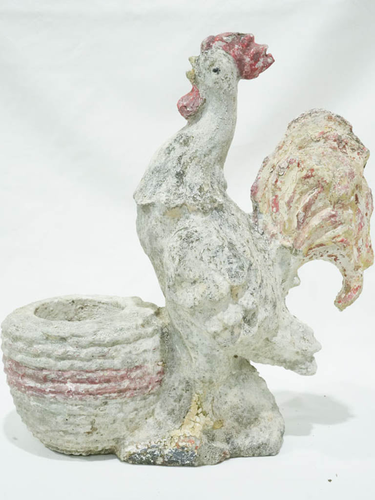 Patina layer rooster decor