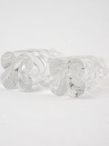 Pair of vintage crystal candlesticks - Daum 6¼"