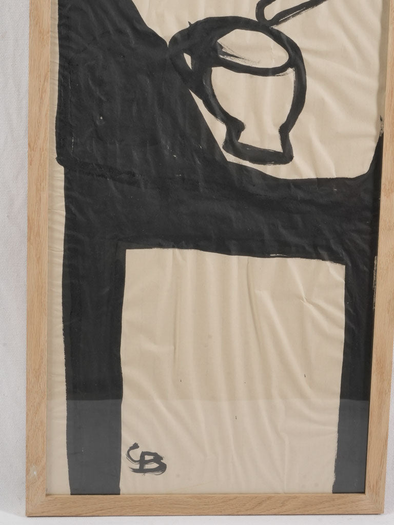Powerful black pastel artwork