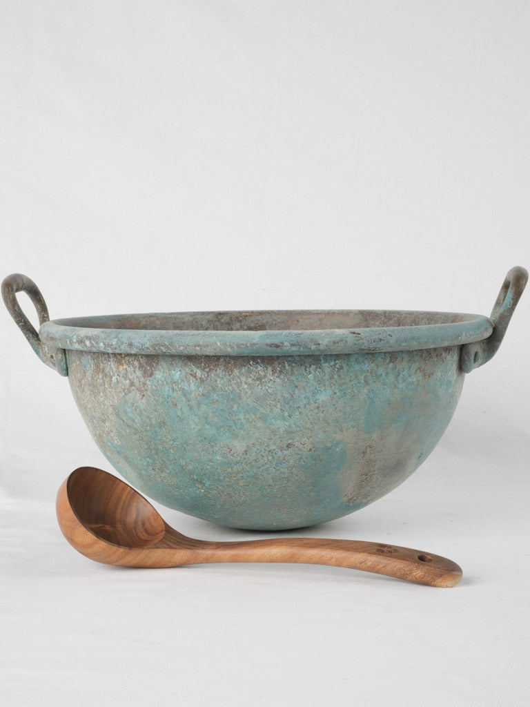 Rustic antique French verdigris bowl
