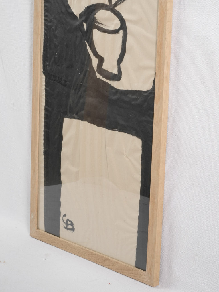 Elegant natural wood-framed piece