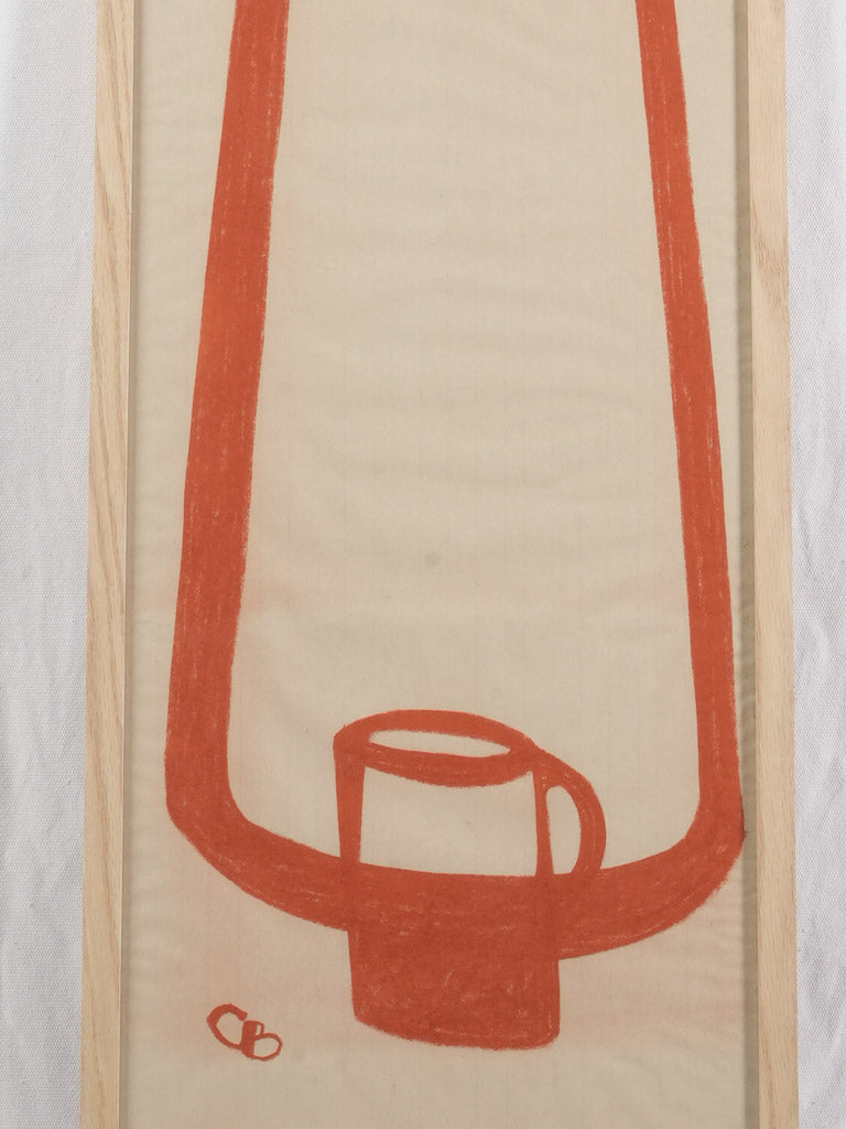 Graphic Red Decorative Piece
